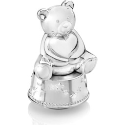 Zilverstad Pozytywka/skarbonka niedźwiedź z sercem, stop cynku, kolor