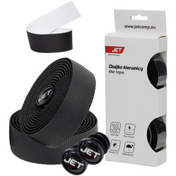 Owijka kierownicy szosowej JET A-829 2,5mm, czarna, antypoślizgowa