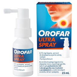 Orofar Ultra Spray 8,75 mg/dawkę aerozol do stosowania