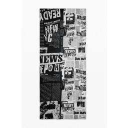 Prostokątna chusta z motywem gazety