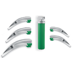 Laryngoskop światłowodowy komplet - 5 łyżek metalowych