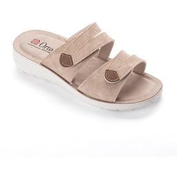 Mjartan, S.r.o Damskie klapki na koturnie na rzepy