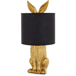 Lampa lampka nocna stołowa złoto - czarna 43,5x20x20