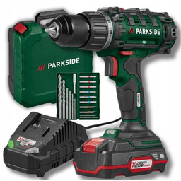 Parkside Pabs 20-Li G8 Akumulatorowa wiertarkowkrętarka Zestaw