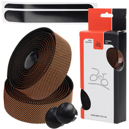 Owijka kierownicy szosowej JET A-632 2,5mm, czarno-pomarańczowa, silikon