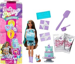 Barbie Party Unboxed Imprezowe niespodzianki Urodziny pieska Zestaw