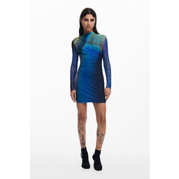 SUKIENKA Z DZIANINY O GRADIENTOWYM KOLORZE