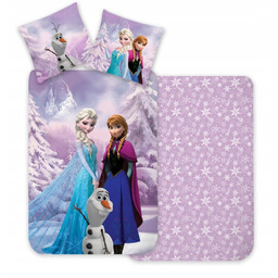 Pościel Dziecięca 140x200 Kraina Lodu Anna Elsa Olaf