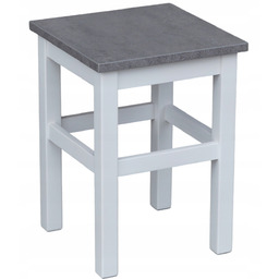 Taboret Kuchenny Stołek Prosty Nowoczesny Biały+beton