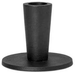 ferm LIVING - Hoy Casted Świecznik Low Black