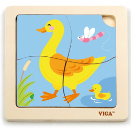 Viga Toys VIGA Poręczne Drewniane Puzzle Kaczuszka
