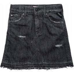 Replay Jeansowa Spódniczka Z Przetarciami Denim 142 Kyb