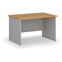 Biurko PRIMO GRAY, 120x80 cm, szary/buk