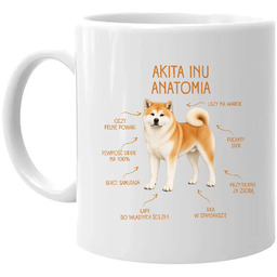 Anatomia Akita Inu - kubek na prezent
