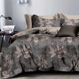 Pościel Dwustronna 200x220 Elena 550 beżowe liście 4cz