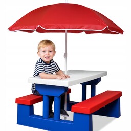 Stolik Ogrodowy Dla Dzieci Piknikowy Z Parasolem