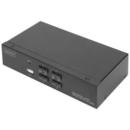 Przełącznik KVM DIGITUS 4 portowy HDMI, 4K 30Hz
