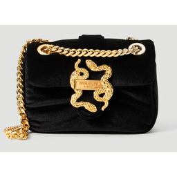 JUST CAVALLI Czarna damska torebka Iconic Snakes Puffy