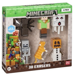P.m.i. Kids World MINECRAFT 3D ERASERS - 6