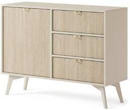 Komoda jednodrzwiowa z szufladami Forest (KSZD106), beżowa