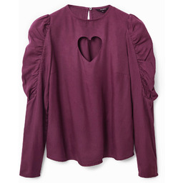 Bluzka z bufiastymi rękawami serce