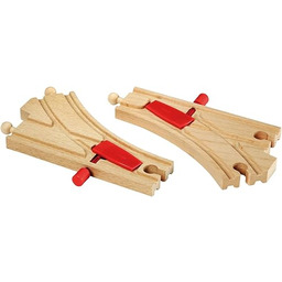BRIO 33344000 - Para zwrotnic mechanicznych Zestaw szyn,