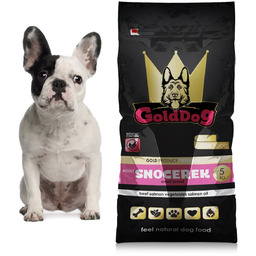Sucha karma dla Buldoga GOLDDOG Snocerek 5kg wołowina