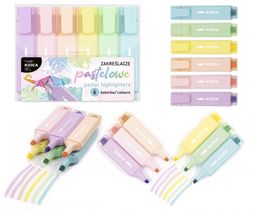Zakreślacze 6 kolorów pastelowych Kidea ZP6KA