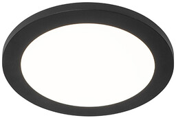 QAZQA Plafon LED okrągły czarny 22.5cm 3-stopniowe ściemnianie