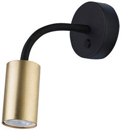 Kinkiet ruchomy giętki EYE FLEX BRASS mosiądz/czarny 9067