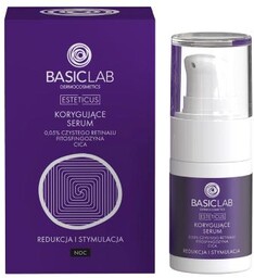 BASICLAB Esteticus Korygujące serum na noc Redukcja