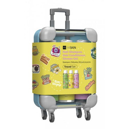 HISKIN Travel Set Zestaw podróżny - walizka (szampon+odżywka+żel