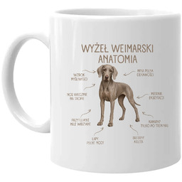 Anatomia Wyżła Weimarskiego - kubek na prezent