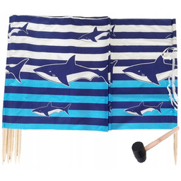 Parawan plażowy 10 metrów wzór 16 z młotkiem