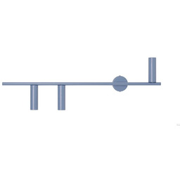 Kinkiet Trevo 3 Metalowy Niebieski (Lewy)