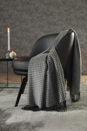 Biederlack Pled kaszmirowy Vivo Anthracite