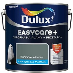 Farba tytanowa Dulux EasyCare+ Plamy+Przetarcia Skandynawsk Turkus 2,5