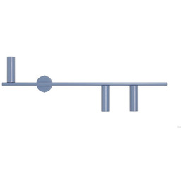 Kinkiet Trevo 3 Metalowy Niebieski (Prawy)