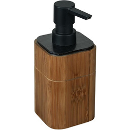 WENKO Dozownik mydła Serro, bambusowy dozownik do wielokrotnego