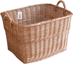 Kosz na pranie drewno kominkowe z uszami