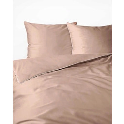 Pościel Makosatyna satynowa jednobarwna z lamówką 160x200 Brzoskwiniowa