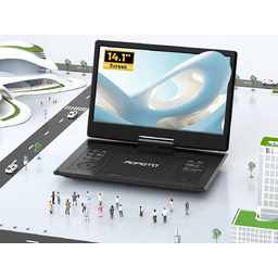 Przenośny odtwarzacz DVD Bateria 4000MAH, Podwójne Głośniki 14"