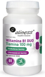 Suplement diety, Aliness, Witamina B1 (Tiamina) DUO 100