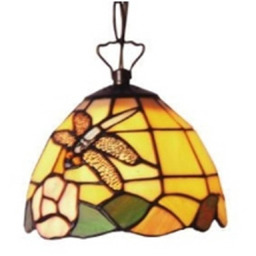 Artistar Lampa wisząca tiffany LIBELLE, możliwość ściemniania, multikolor,