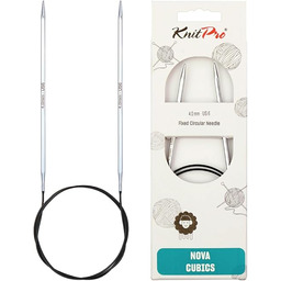 KnitPro K12177 druty okrągłe, srebrne, 4 mm