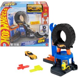 Hot Wheels Tor City Warsztat Rozkładana opona JHL75