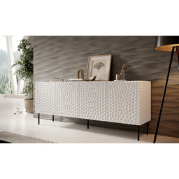 Komoda z drzwiami biała mat 190 cm Cave