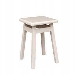 Taboret Kuchenny Drewniany Prosty Beżowy