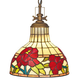 Artistar Lampa wisząca tiffany Yria, multikolor, salon /