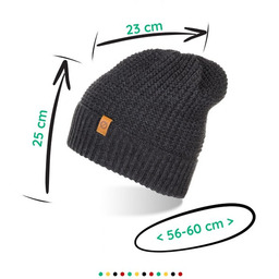 Męska Czapka Zimowa Beanie Brdrene CZ14 Ciemnoszara